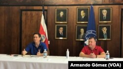 Las autoridades de Salud de Costa Rica ofrecieron una conferencia de prensa sobre el coronavirus el 29 de marzo de 2020.