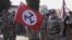 Afrikaner Resistance Movement members outside Ventersdorp court, South Africa, May 22, 2012.