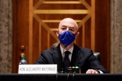 Alejandro Mayorkas, nominee to be Secretary of Homeland Security, testifies during a Senate Homeland Security and Governmental Affairs confirmation hearing on Capitol Hill in Washington, January 19, 2021.