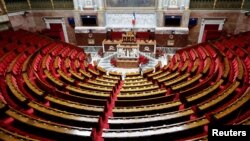 A general view shows the hemicycle of the French National Assembly before its opening session in Paris, France. June 27, 2017. 