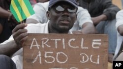 Un manifestant togolais (ph. d'archives).