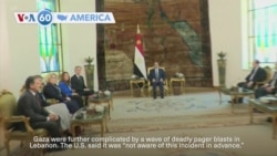 VOA60 America - US Secretary of State Blinken meets Egyptian leaders in Cairo