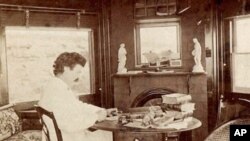 Mark Twain in Elmira, New York in 1874, where his family spent summers and he did much of his writing.