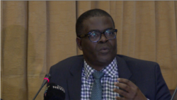 Fortune Chasi, Zimbabwe's energy minister, was dispatched from Harare to negotiate with Mozambique and South Africa to provide more electricity to the southern African nation, July 2019. (Columbus Mavhunga/VOA)