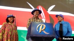 Kenya's opposition leader Raila Odinga addresses the nation after rival William Ruto was declared president-elect on August 15. Odinga has indicated he will mount a legal challenge to the outcome.