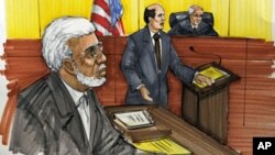 In this courtroom sketch, Chicago businessman Tahawwur Rana is shown in federal court in Chicago. Rana, 50, is accused in the 2008 Mumbai rampage that left more than 160 people dead, and planning an attack that was never carried out on a Danish newspaper.