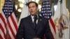 Secretary of State Marco Rubio speaks after being sworn in by Vice President JD Vance in the Vice Presidential Ceremonial Office in the Eisenhower Executive Office Building, Jan. 21, 2025, in Washington.