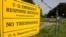 A photo a sign warns against trespassing onto the Y-12 National Security Complex in Oak Ridge, Tenn. (File)