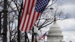 Flags are in place near the Capitol ahead of the inauguration of President-elect Joe Biden and Vice President-elect Kamala Harris, in Washington, Jan. 17, 2021.