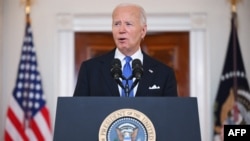 Presidenti Joe Biden duke folur në Shtëpisë së Bardhë, Uashington, 1 korrik 2024.