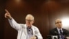 <p>Dr. Edward Goodman (left) epidemiologist at Texas Health Presbyterian Hospital Dallas, takes a&nbsp; question from a reporter as Dr. Mark Lester looks on during a news conference about their patient infected with the Ebola virus. The patient is the first person in the U.S. diagnosed with Ebola,&nbsp;in Dallas, Texas, Sept. 30, 2014.</p>
