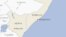 FILE - Map of Somalia. The airstrike was carried out Thursday near the Somalian town of Cadale, which is 220 kilometers north of Mogadishu.