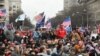 Supporters of US President Donald Trump hold a rally as they protest the upcoming electoral college certification of Joe Biden as President in Washington, DC on January 5, 2021. (Photo by SAUL LOEB / AFP)