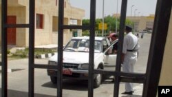 FILE - An Egyptian Red Crescent aid worker returns from Gaza in this May 2012 photo.