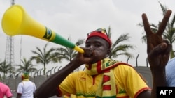 Un supporteur malien à Malabo pour la CAN 2015, le 16 janvier 2015.