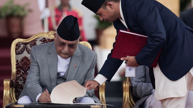 Nepal's new prime minister has taken the oath of office in Kathmandu