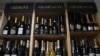 Bottles Champagne are for sale at a wine dealer shop in Ville d'Avray, outside Paris, France, as President Donald Trump threatened a 200% tariff on European wine, Champagne and spirits if the European Union goes forward with a planned tariff on American whiskey, March 13, 2025.