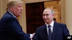 Дональд Трамп и Владимир Путин. Хельсинки. 16 июля 2018 г.