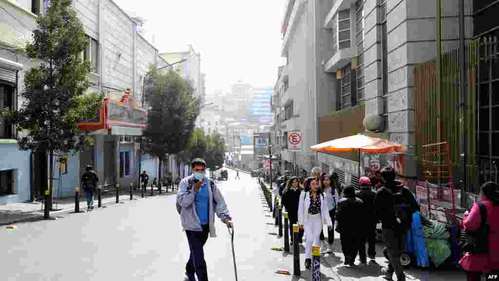  Desde el domingo, en toda Bolivia, rige una alerta sanitaria por contaminación ambiental. (AFP) &nbsp; 