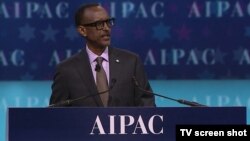Perezida Paul Kagame w'u Rwanda ageza ijambo ku nama ya AIPAC i Washington DC