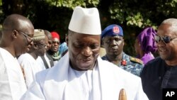 Le président sortant gambien Yahya Jammeh, 13 jamvier 2017. 