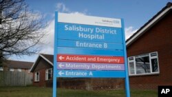 L'entrée de l'hôpital de Salisbury, en Angleterre, le 4 mars 2018.