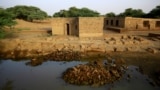 Flood waters stagnate by a structure in the ancient royal city at the archaeological site of Meroe, in the Sudanese al-Bajrawia area in the River Nile State, 200Km north of the capital, Sept. 9, 2020.