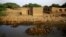 Flood waters stagnate by a structure in the ancient royal city at the archaeological site of Meroe, in the Sudanese al-Bajrawia area in the River Nile State, 200Km north of the capital, Sept. 9, 2020.