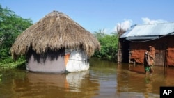 FILE — Houses submerged by flood water at Danisa village in Garsen within Tana River County, Kenya December 3, 2023.