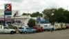 Zimbabwean drivers queue for petrol, in Bulawayo.