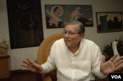 Oscar Rene Vargas, analista político y cofundador del Frente Sandinista. Foto Daliana Ocaña,VOA.