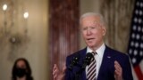 USA, Washington, U.S. President Joe Biden delivers a foreign policy address