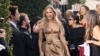 Comedian Nikki Glaser arrives for the 82nd annual Golden Globe Awards at the Beverly Hilton hotel in Beverly Hills, California, on Jan. 5, 2025.