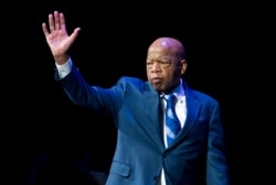 FILE - This Jan. 3, 2019 file photo shows Rep. John Lewis, D-Ga., during a swearing-in ceremony of Congressional Black Caucus members of the 116th Congress in Washington.