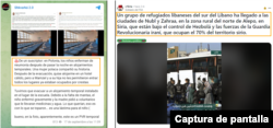 Capturas de publicaciones engañosas.