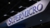 FILE - Logo Super Micro Computer di salah satu pameran dagang komputer dan teknologi terbesar di dunia, COMPUTEX Taipei, di Taipei, Taiwan, 30 Mei 2023. (Ann Wang/REUTERS)