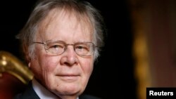 FILE - U.S. professor Wallace Broecker poses during a meeting at the Lincei Academy where he is receiving the Balzan 2008 Award in Rome, Nov. 21, 2008.