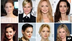 This combination photo shows actresses who have made sexual harassment allegations against producer Harvey Weinstein. The Time Magazine names The Silence Breakers who raised awareness about sexual harassment and assault in the U.S. as its 2017 Person of the Year.