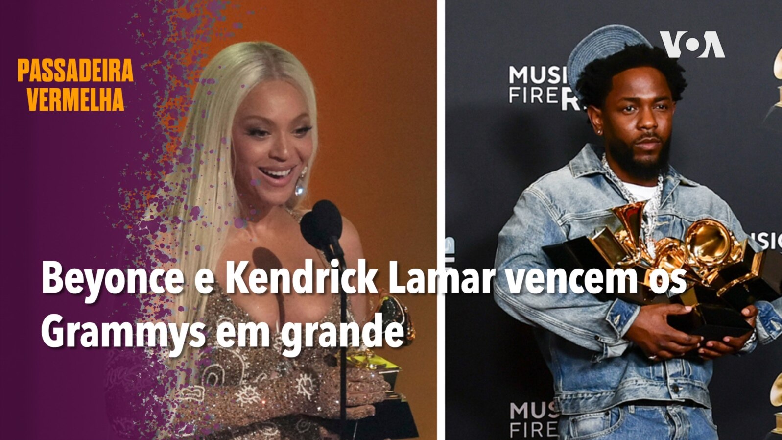 Passadeira Vermelha: Beyonce e Kendrick Lamar vencem os Grammys em grande
