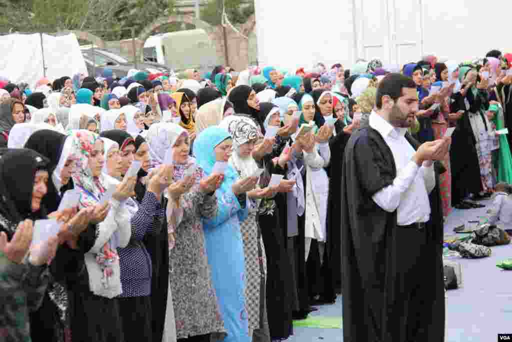 "Xanım Fatimeyi Zəhra" məscidində bayram namazı qılınıb