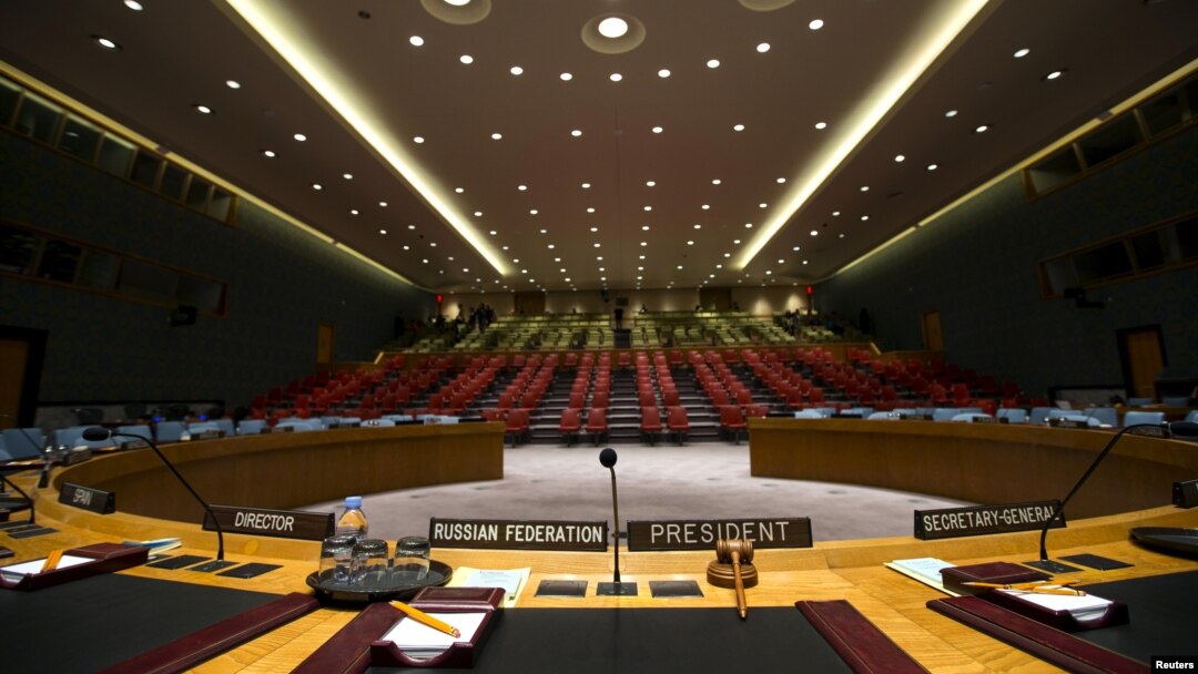 Ruang sidang Dewan Keamanan PBB di markas PBB, di Kota New York, 18 September 2015. (Foto: Mike Segar/Reuters)