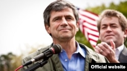 FILE - Former 3-star Admiral Joe Sestak is seen at a political rally in an undated photo from his campaign website joesestak.com.