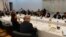 Argentina's President Cristina Fernandez (L, foreground) participates in a working breakfast with her counterparts of the Mercosur trade bloc and special guests summit in Montevideo, Uruguay, July 12, 2013. 