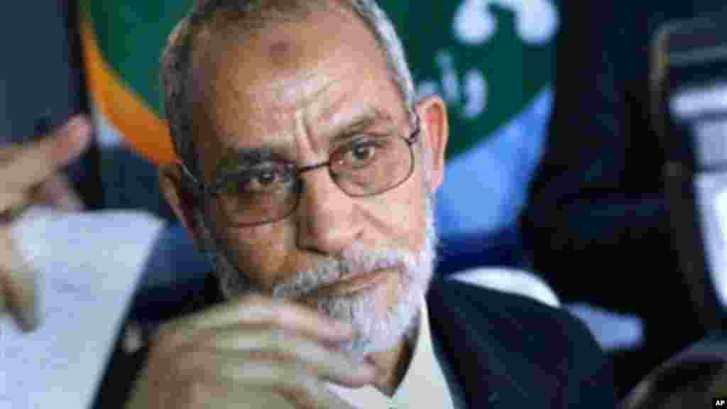 FILE -- Egypt&#39;s Muslim Brotherhood Mohammed Badie.