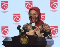 Menaker Ida Fauziyah di Istana Kepresidenan Jakarta, Senin (10/8) menetapkan jumlah penerima subsidi upah pegawai swasta di tambah menjadi 15,7 juta pekerja. (Setpres RI)