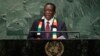 FILE: UMongameli Emmerson Mnangagwa esethula umbikooqakathekileyo oweUnited Nations General Assembly.