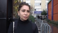 Suna Ustun waited hours to register her opposition to Canal Istanbul, which says it is a waste of money and threatens the environment. (Dorian Jones/VOA)