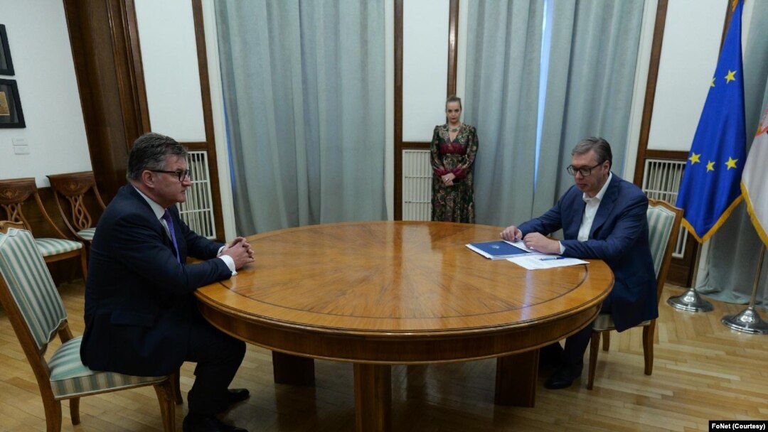 Sastanak predsednika Srbije Aleksandra Vučića i sprecijalnog izaslanika EU za dijalog Beograda i Prištine Miroslava Lajčaka