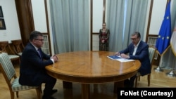 Sastanak predsednika Srbije Aleksandra Vučića i sprecijalnog izaslanika EU za dijalog Beograda i Prištine Miroslava Lajčaka