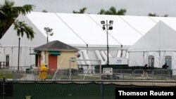 FILE PHOTO: General view of the Homestead Temporary Shelter for Unaccompanied Children, in Homestead, Florida.